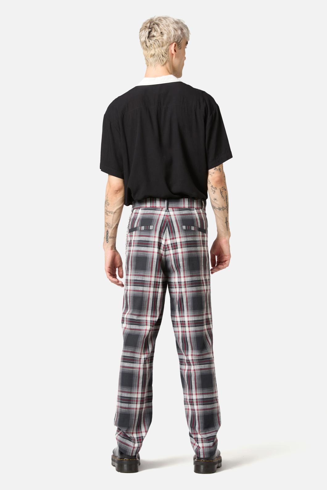Dangerfield - Moggy Tartan Pants - grey
