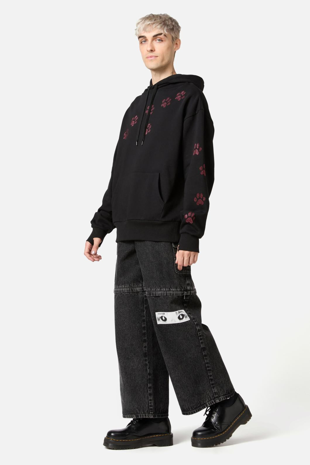 Dangerfield - Moggy Paw Hoodie - black