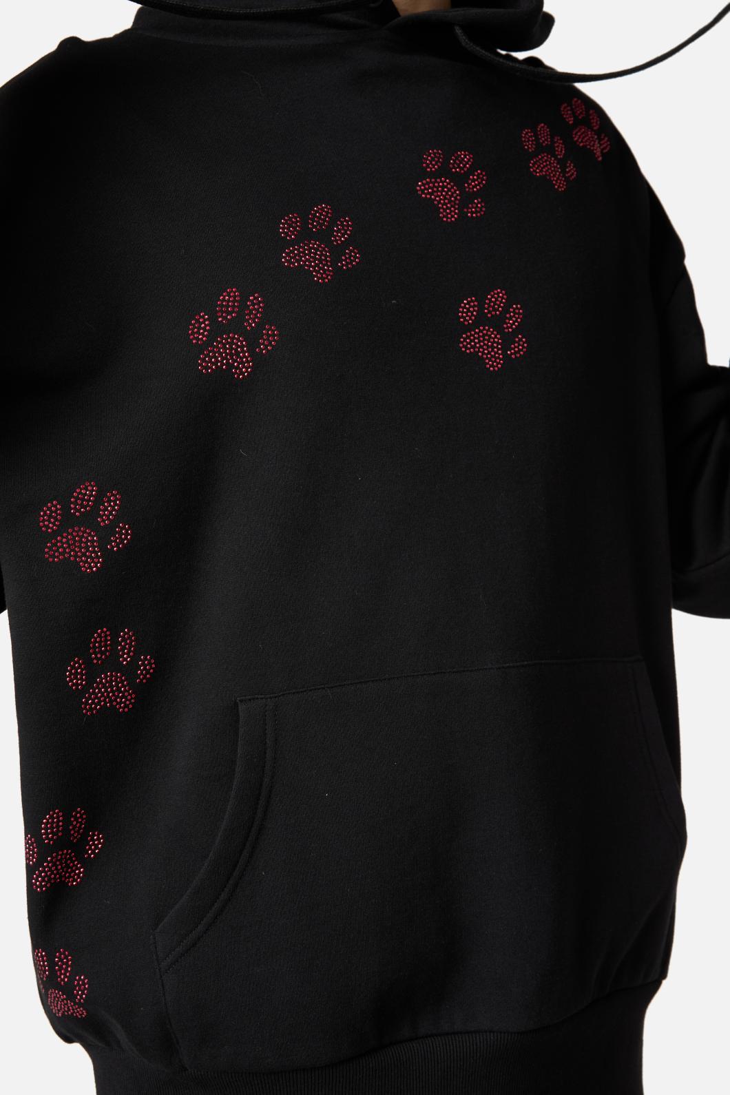 Dangerfield - Moggy Paw Hoodie - black