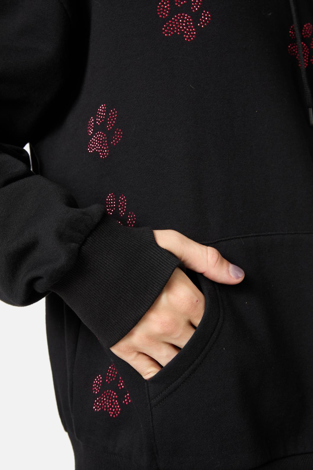 Dangerfield - Moggy Paw Hoodie - black
