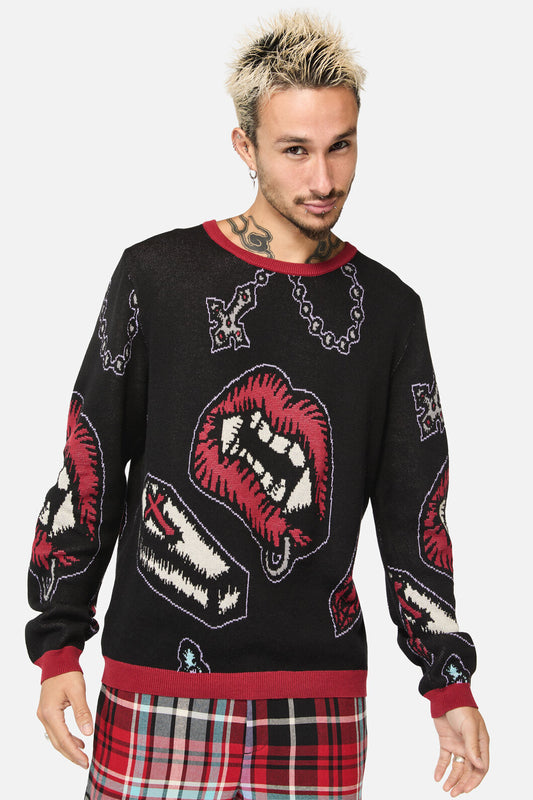 Dangerfield - Sucked In Knit Jumper - black
