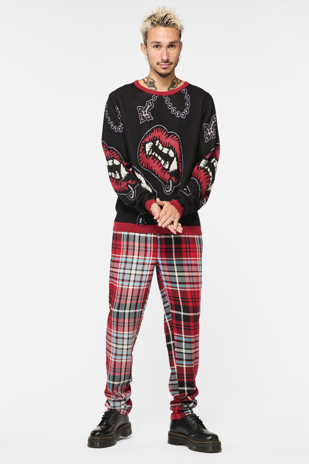 Dangerfield - Sucked In Knit Jumper - black