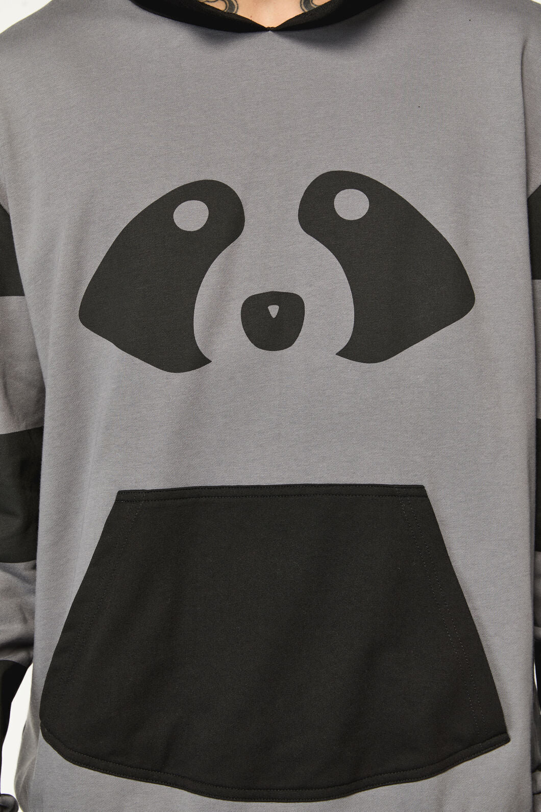 Dangerfield - Racoon Stripes Hoodie - black-grey