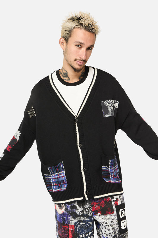 Dangerfield - Rot Grunge Cardi - black