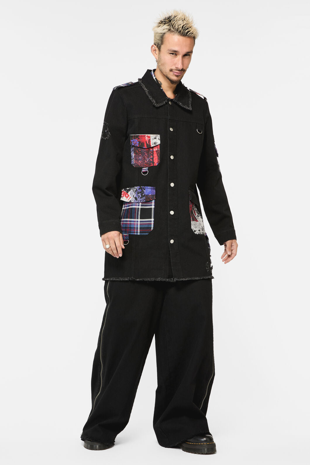 Dangerfield - Rot Grunge Denim Jacket - black