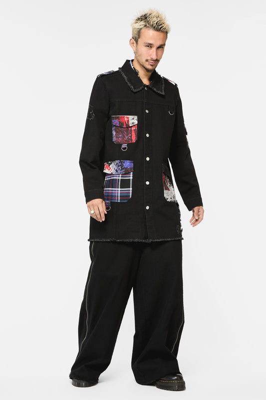 Dangerfield - Rot Grunge Denim Jacket - black