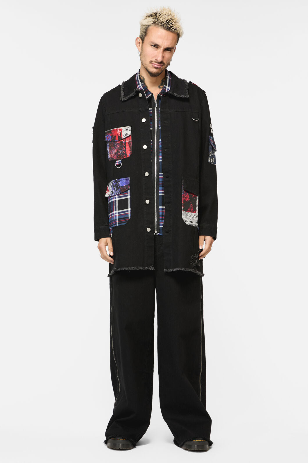 Dangerfield - Rot Grunge Denim Jacket - black