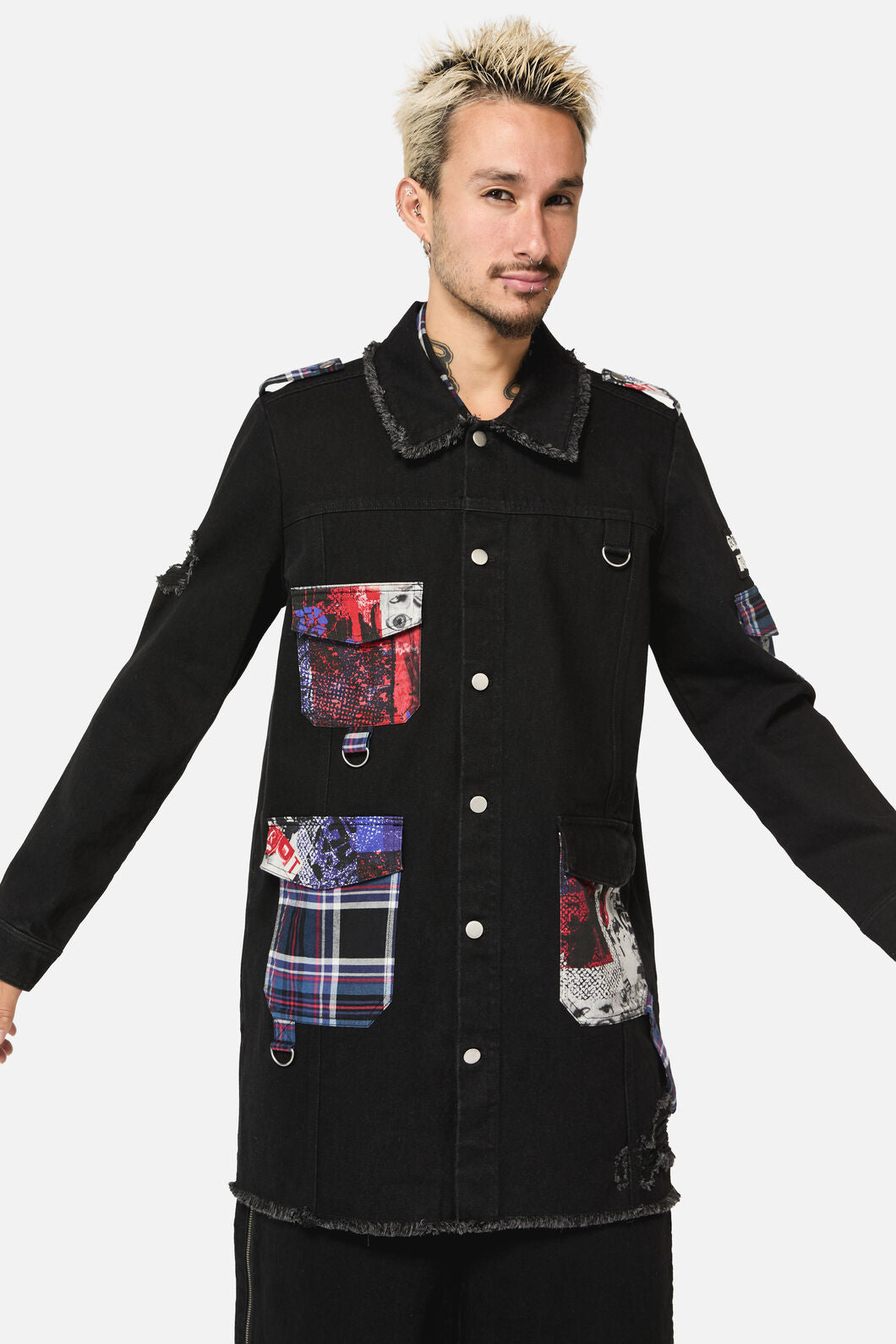 Dangerfield - Rot Grunge Denim Jacket - black