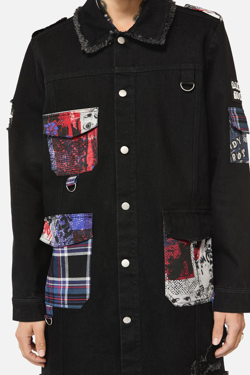 Dangerfield - Rot Grunge Denim Jacket - black