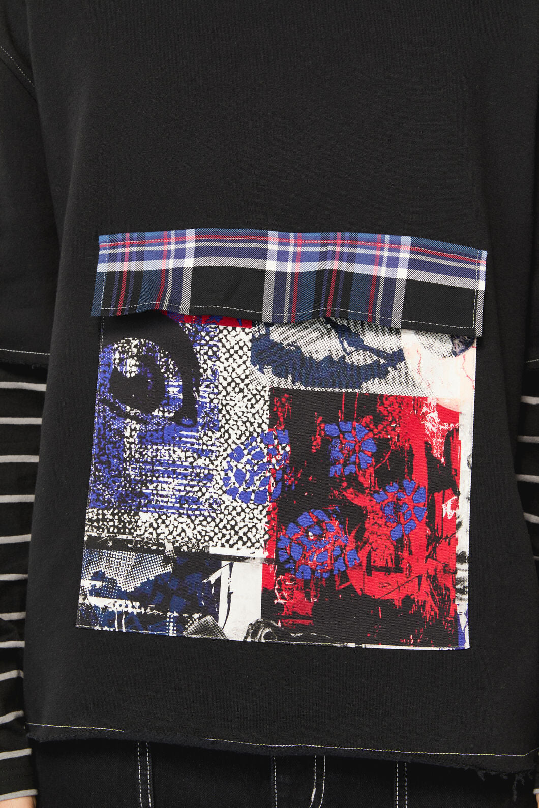 Dangerfield - Rot Contrast Sleeve Hoodie - black