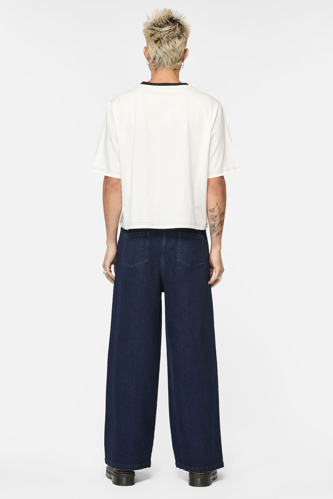 Dangerfield - Catkins Cropped Unisex Tee - white