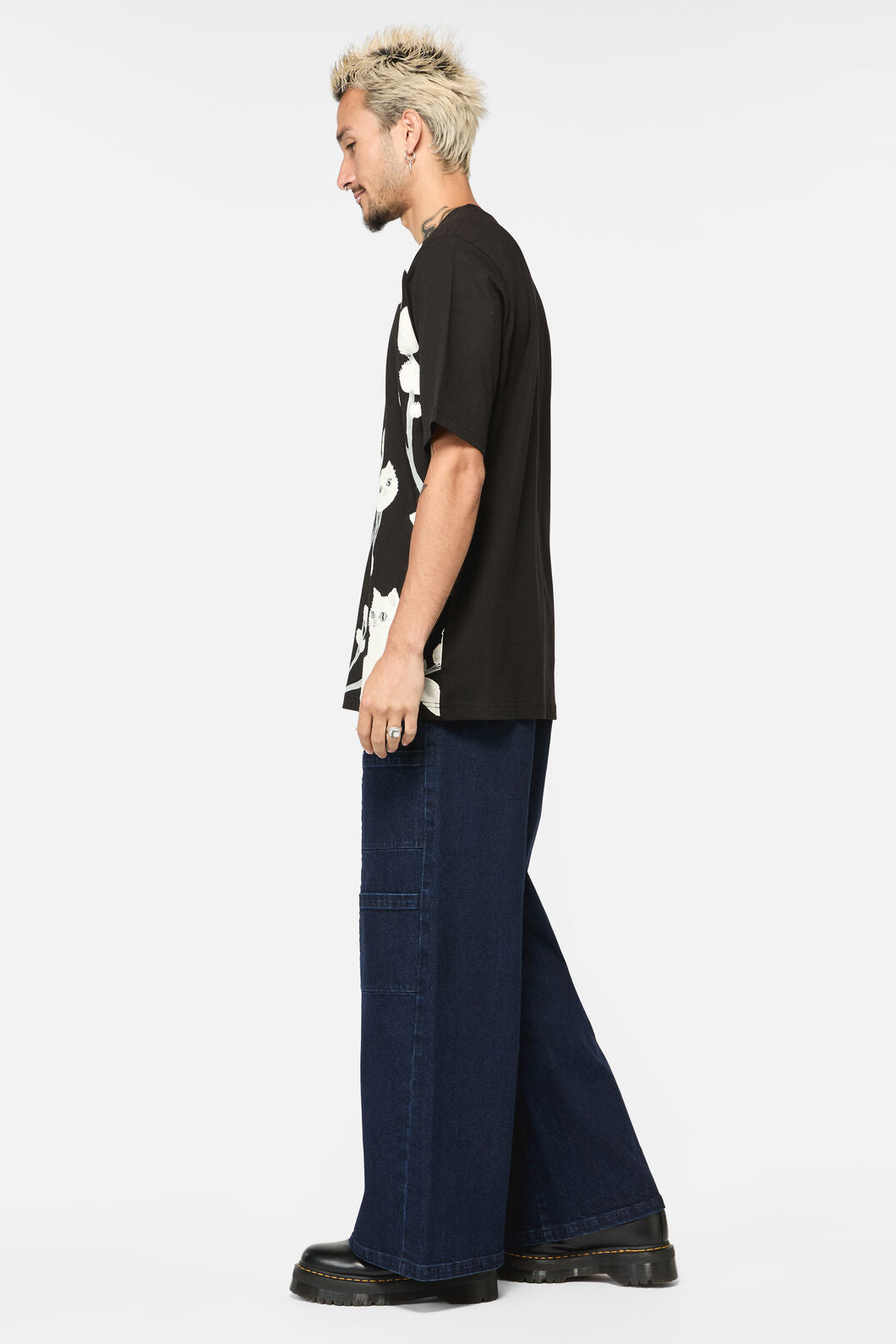 Dangerfield - Pussy Willow Print Tee - black