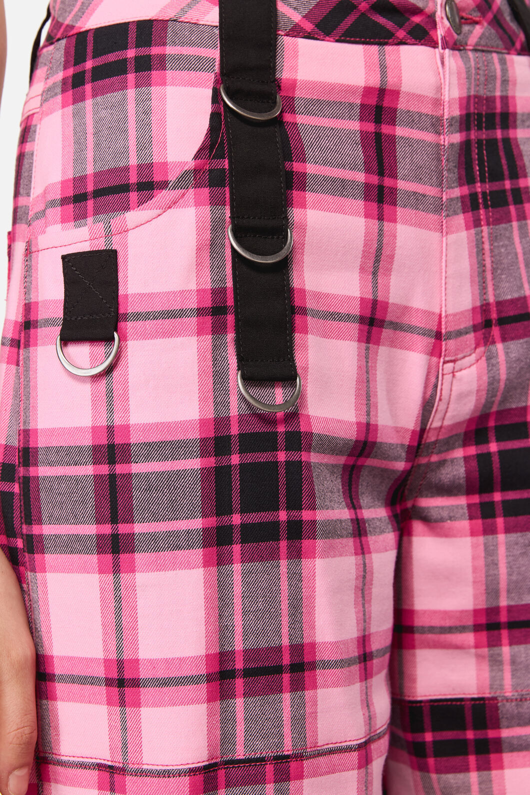 Dangerfield - Rococo Life Tartan Cargo Pants - pink