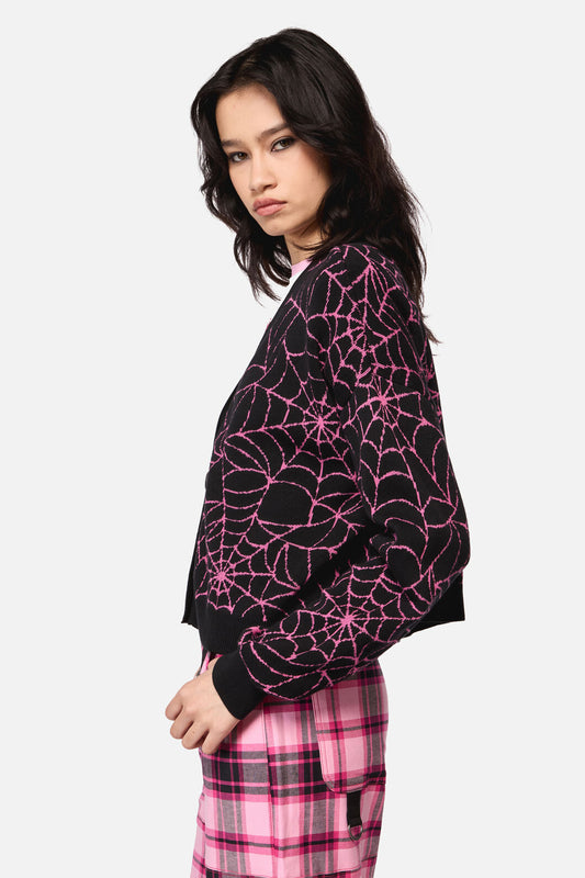 Dangerfield - Rococo Life Spider WebCardigan - black