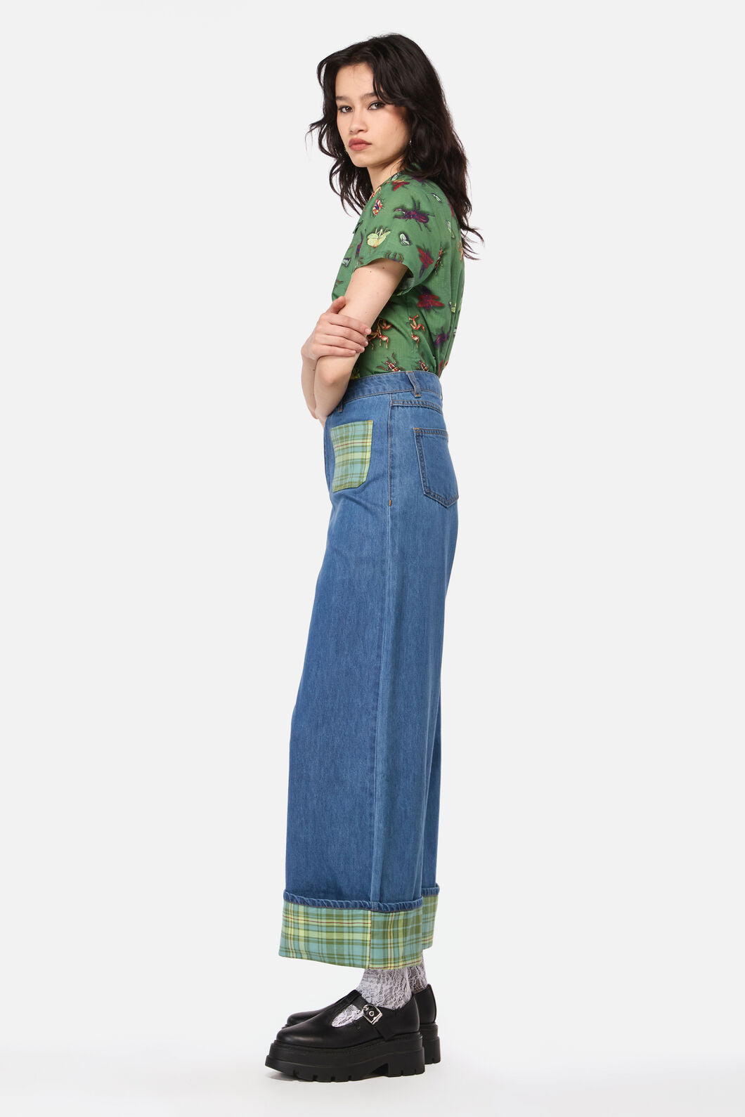 Dangerfield - Insect Obsessed TartanCuffJean - blue