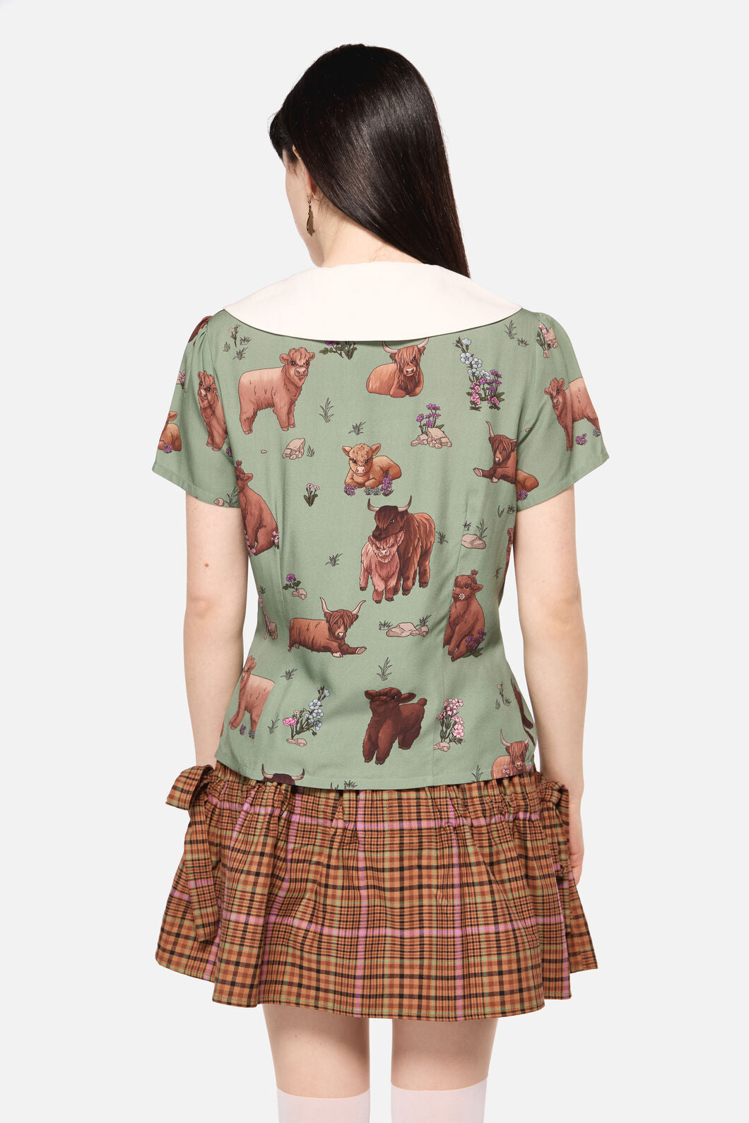 Dangerfield - Highland Fling Blouse - green