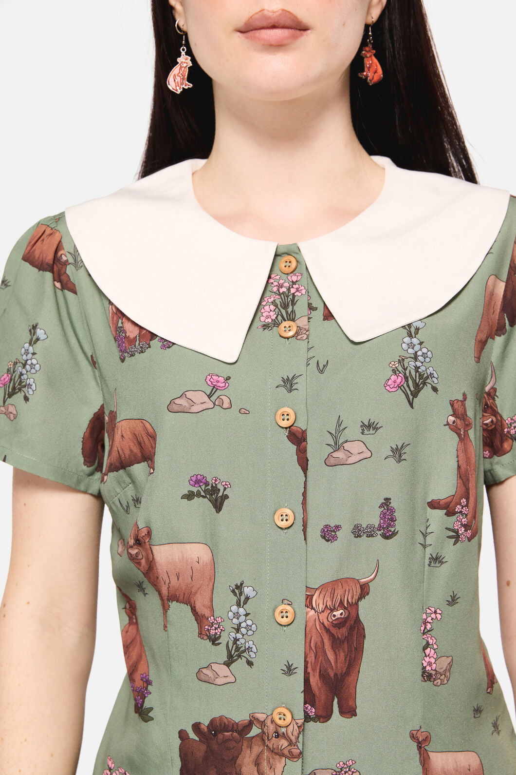Dangerfield - Highland Fling Blouse - green