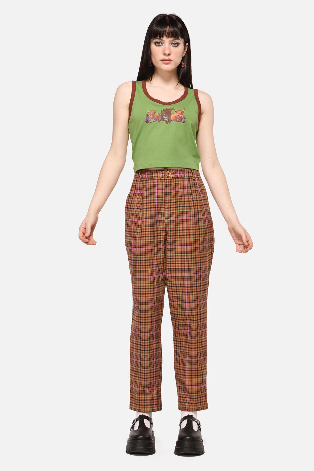 Dangerfield - Grazing Print Tank - green