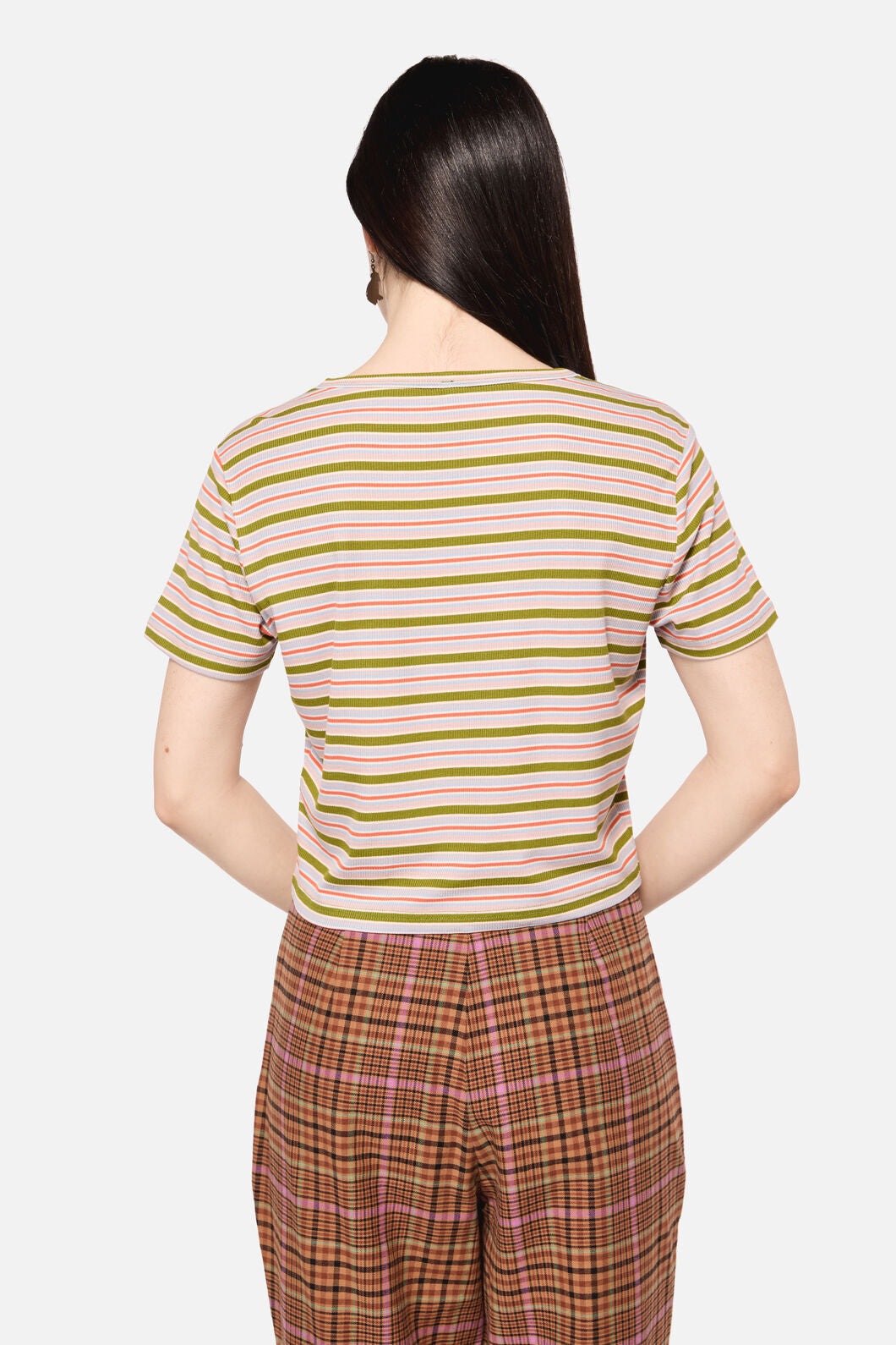 Dangerfield - Grazing Stripe Pocket Tee - rainbow