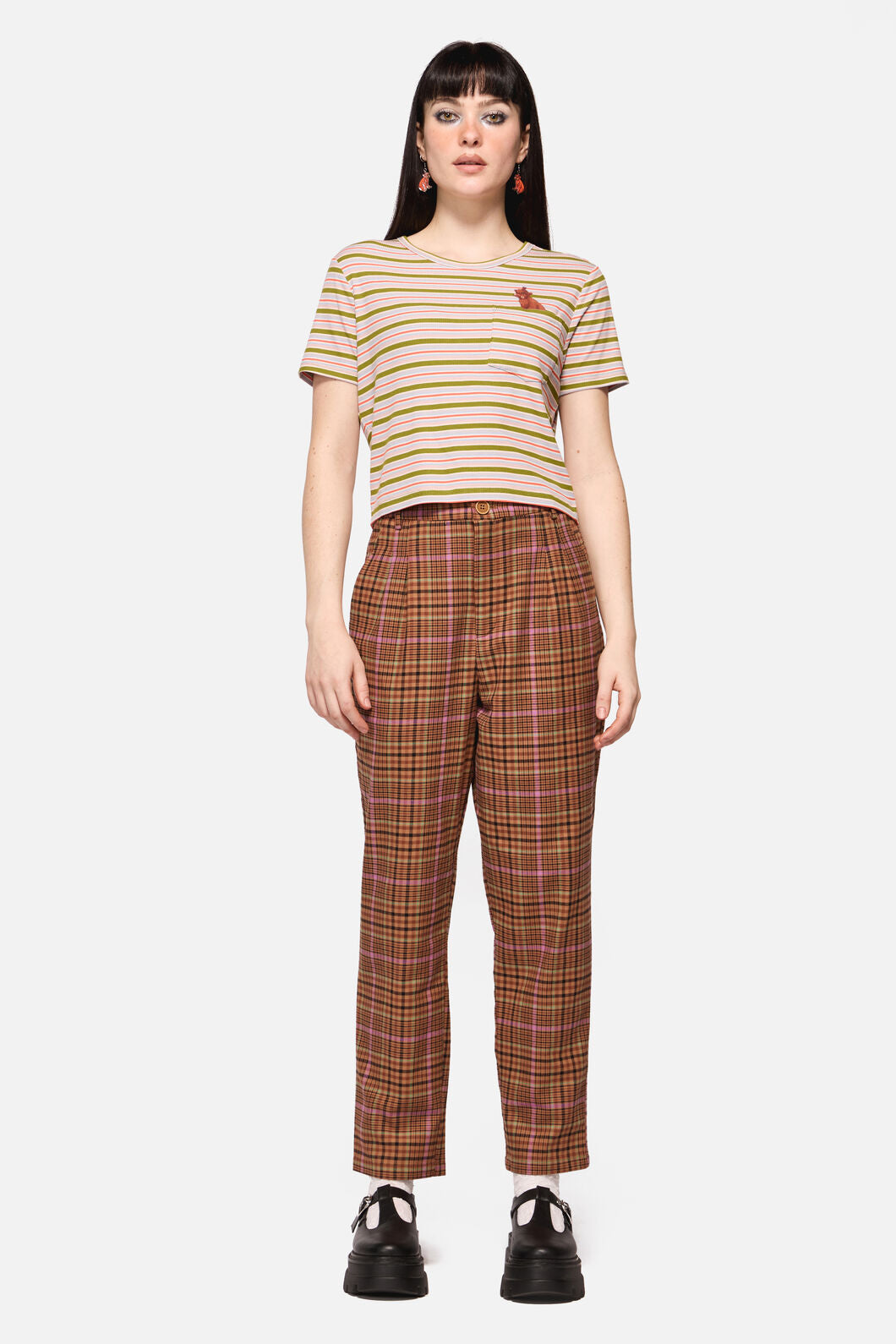 Dangerfield - Grazing Stripe Pocket Tee - rainbow