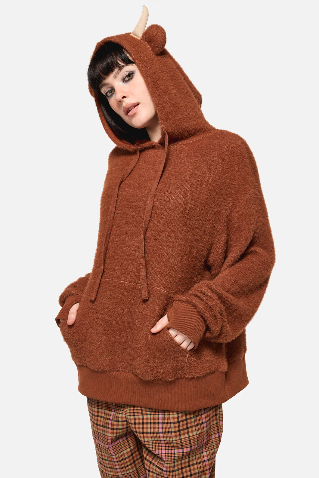 Dangerfield - Shaggy Highland Hoodie - ginger