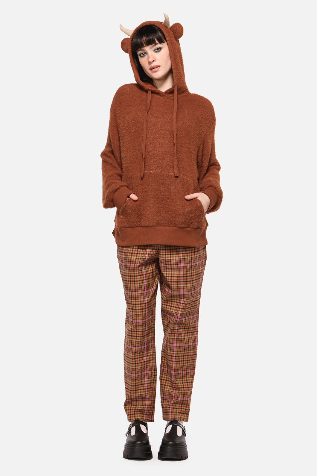 Dangerfield - Shaggy Highland Hoodie - ginger
