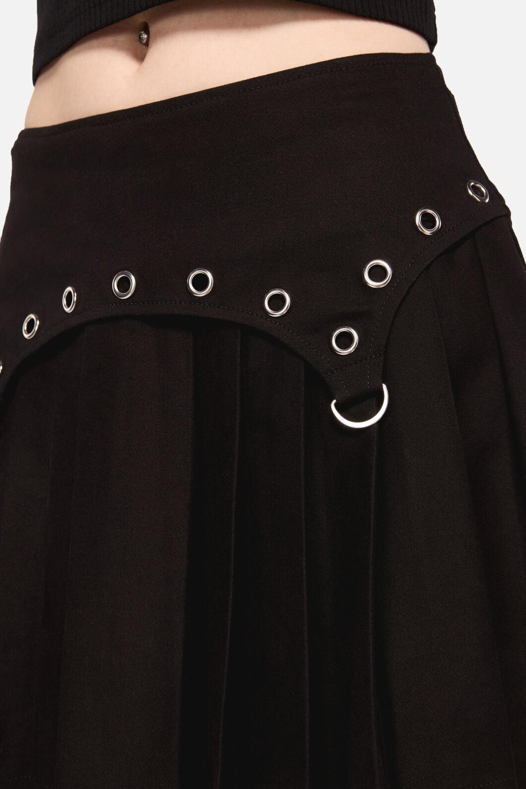 Dangerfield - Defiant Grunge Trim Skort - black