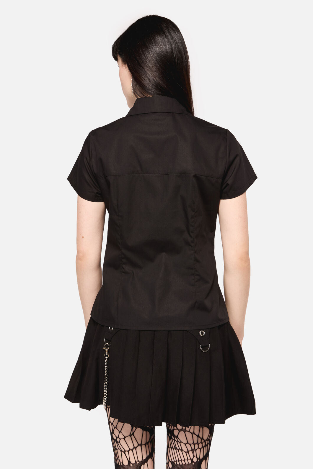 Dangerfield - Defiant Punk Trim Blouse - black