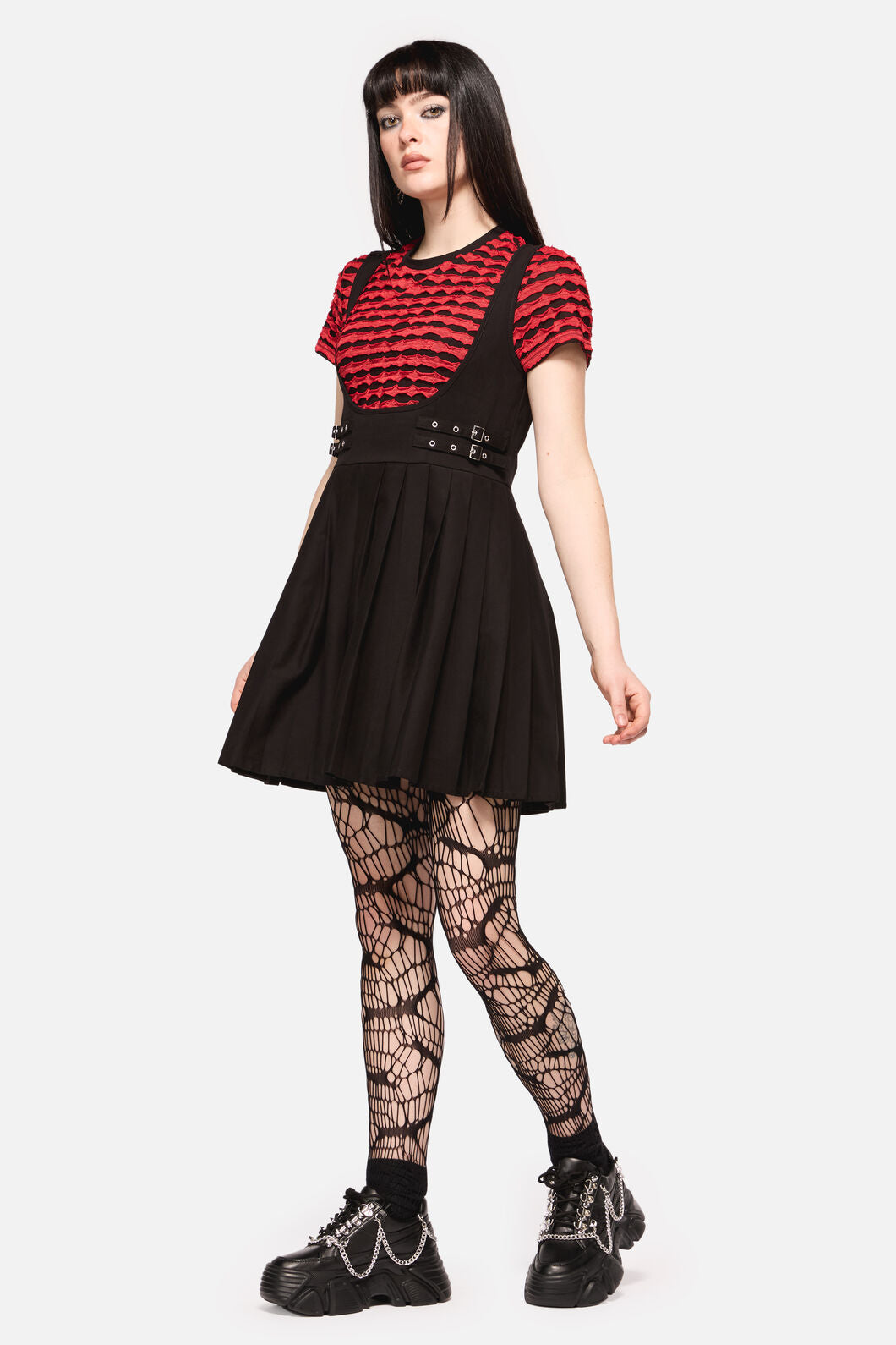 Dangerfield - Defiant Punk Trim Pinafore - black