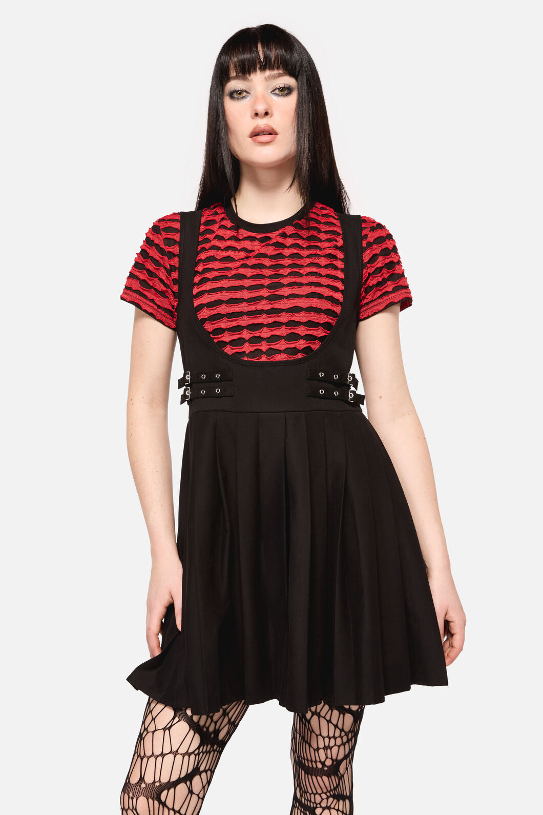 Dangerfield - Defiant Punk Trim Pinafore - black