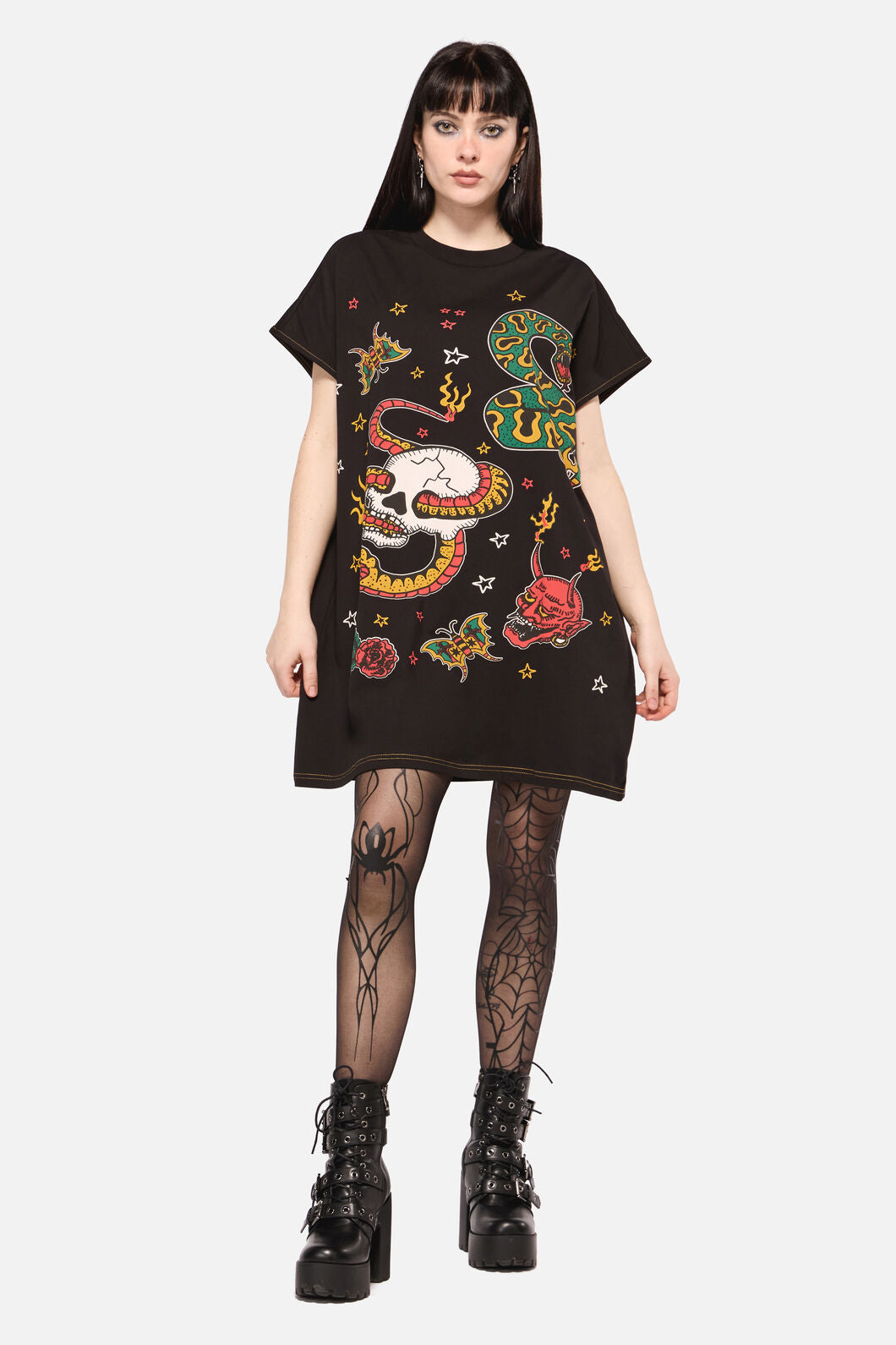 Dangerfield - Lawless Oversized Tee Dress - black