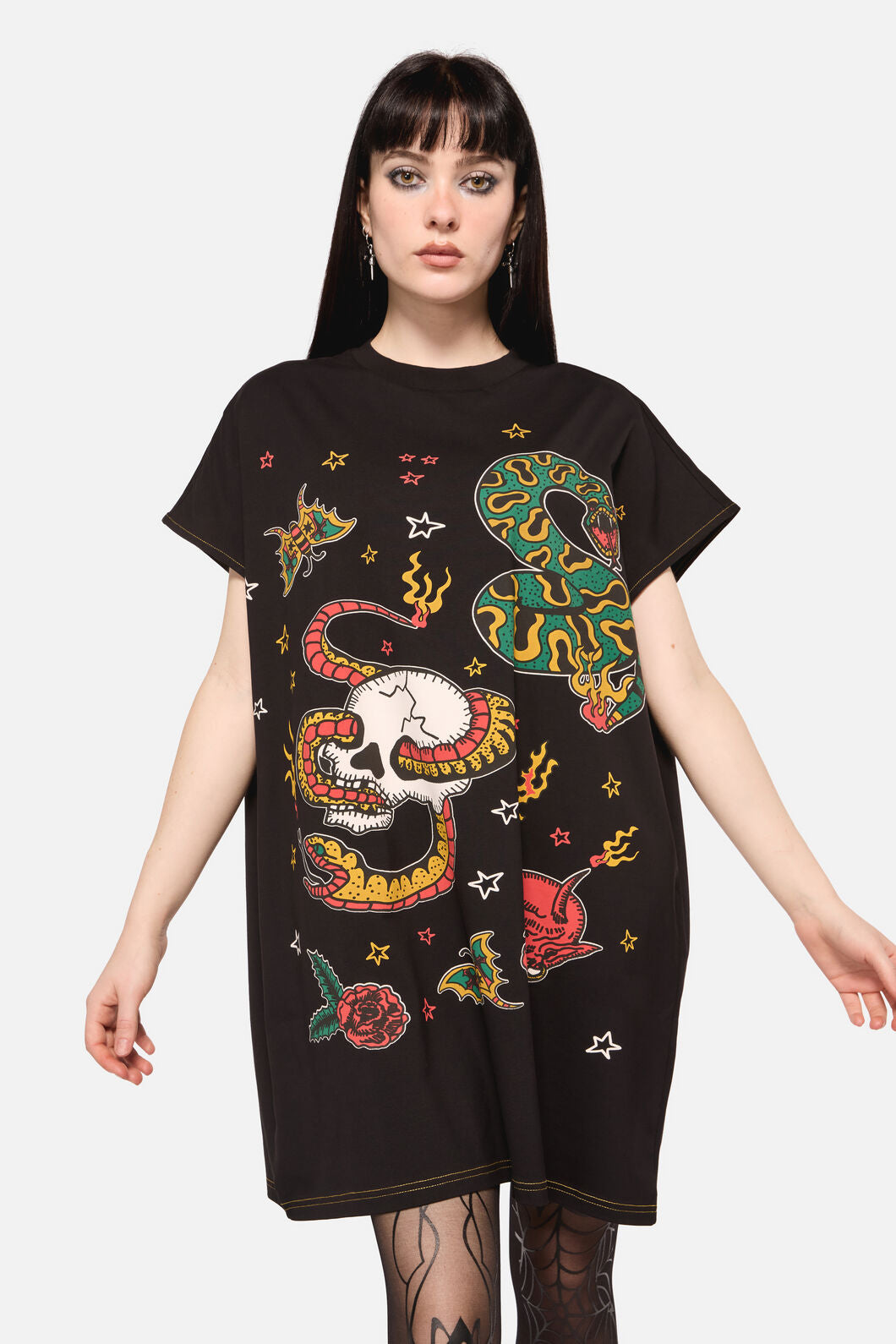 Dangerfield - Lawless Oversized Tee Dress - black