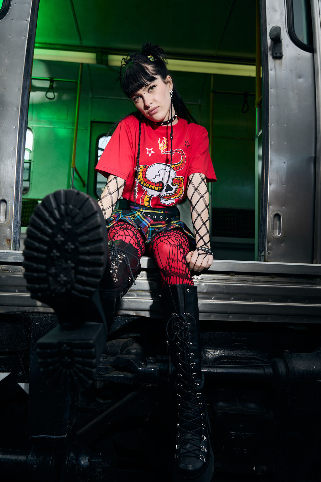 Dangerfield - Snake For Brains Grunge Tee - red