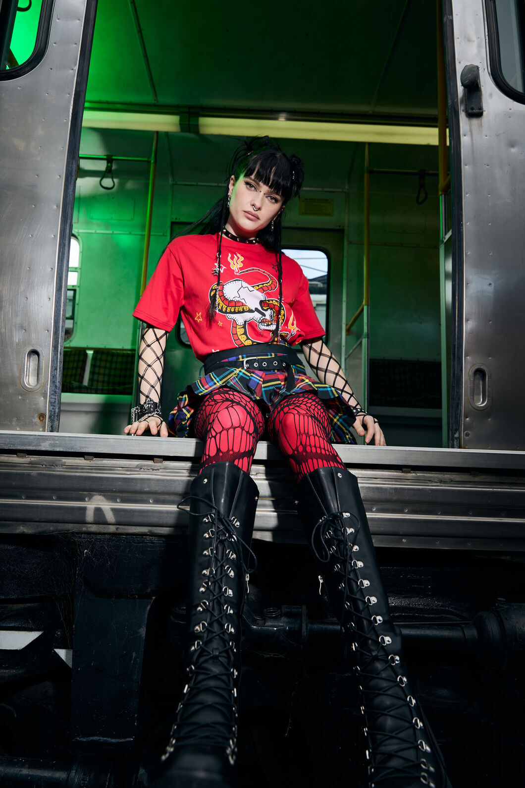Dangerfield - Snake For Brains Grunge Tee - red