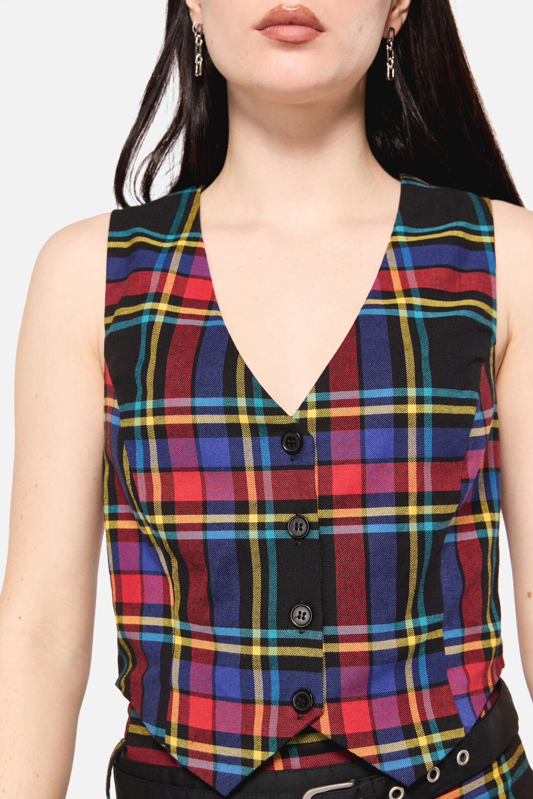 Dangerfield - Anarchic Tartan Vest - multi