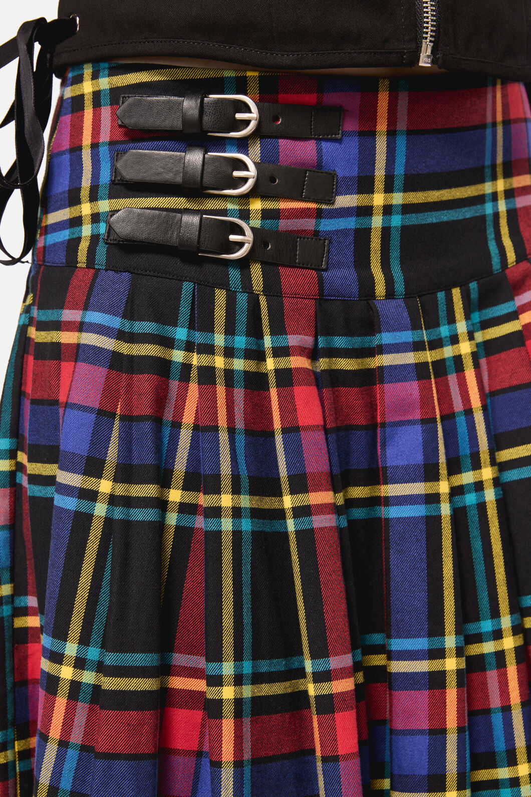 Dangerfield - Anarchic Tartan Midi Skirt - multi