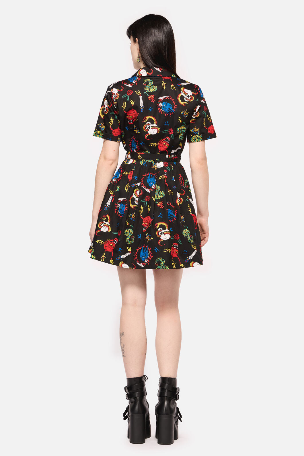 Dangerfield - Dangerous Grunge Print Dress - black