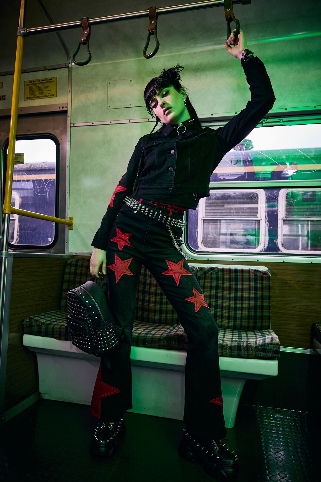 Dangerfield - Catwalk Assassin Denim Jacket - black-red
