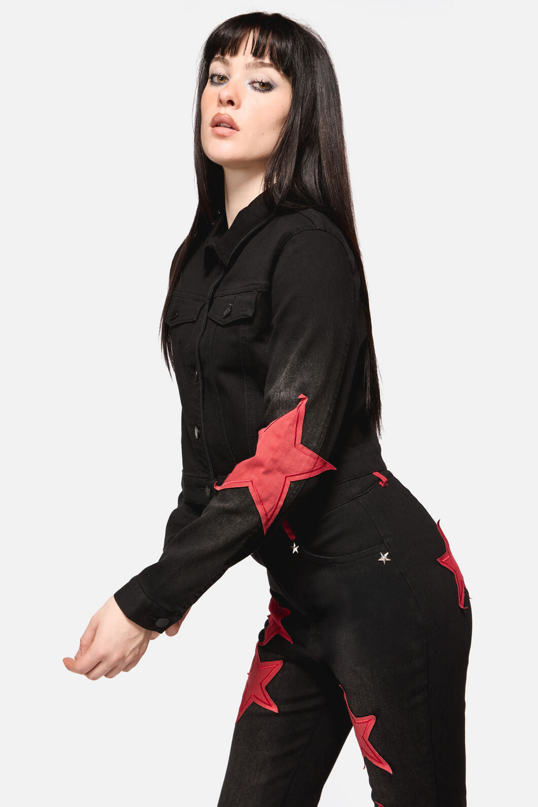 Dangerfield - Catwalk Assassin Denim Jacket - black-red
