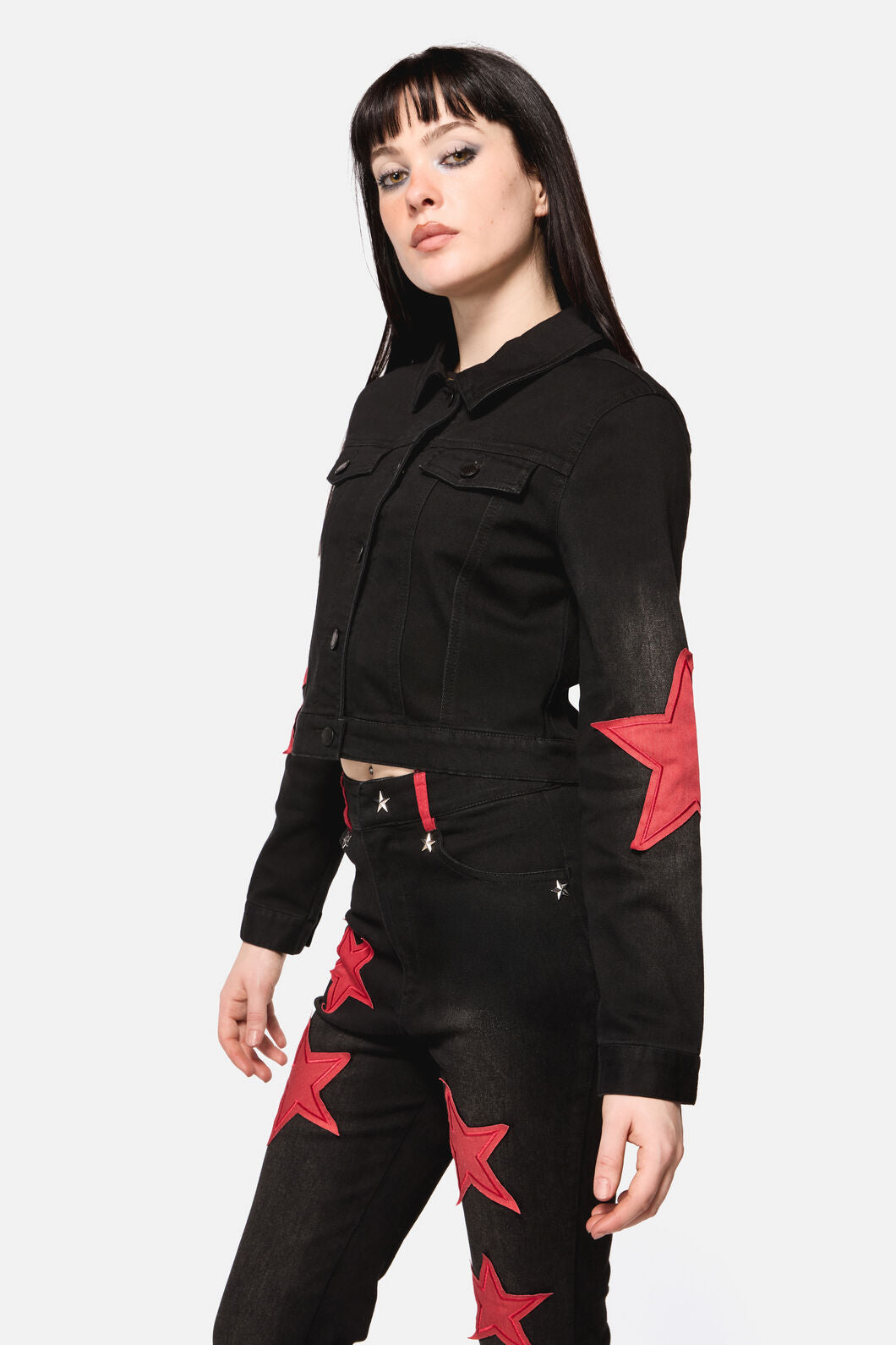 Dangerfield - Catwalk Assassin Denim Jacket - black-red