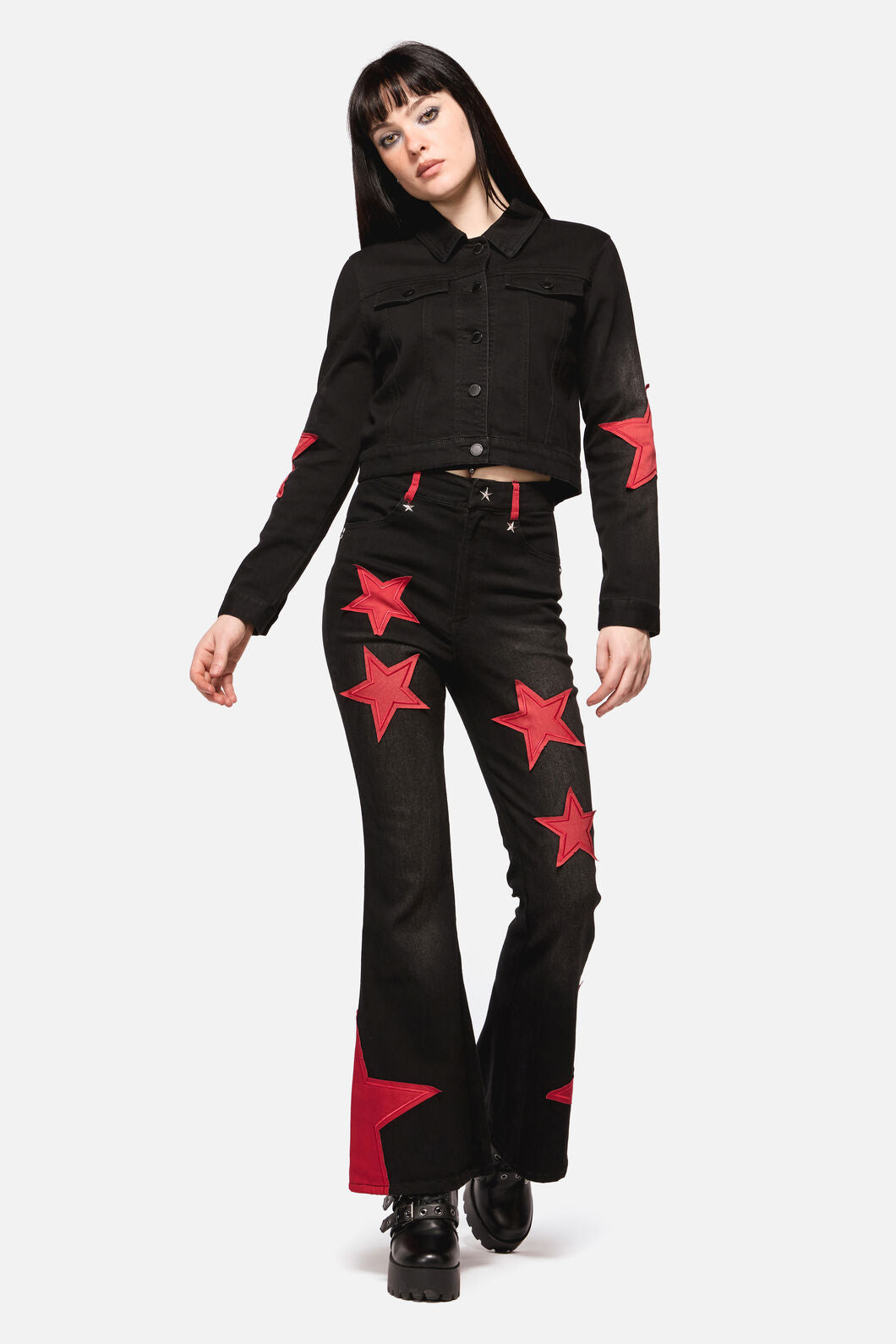 Dangerfield - Catwalk Assassin Denim Jacket - black-red