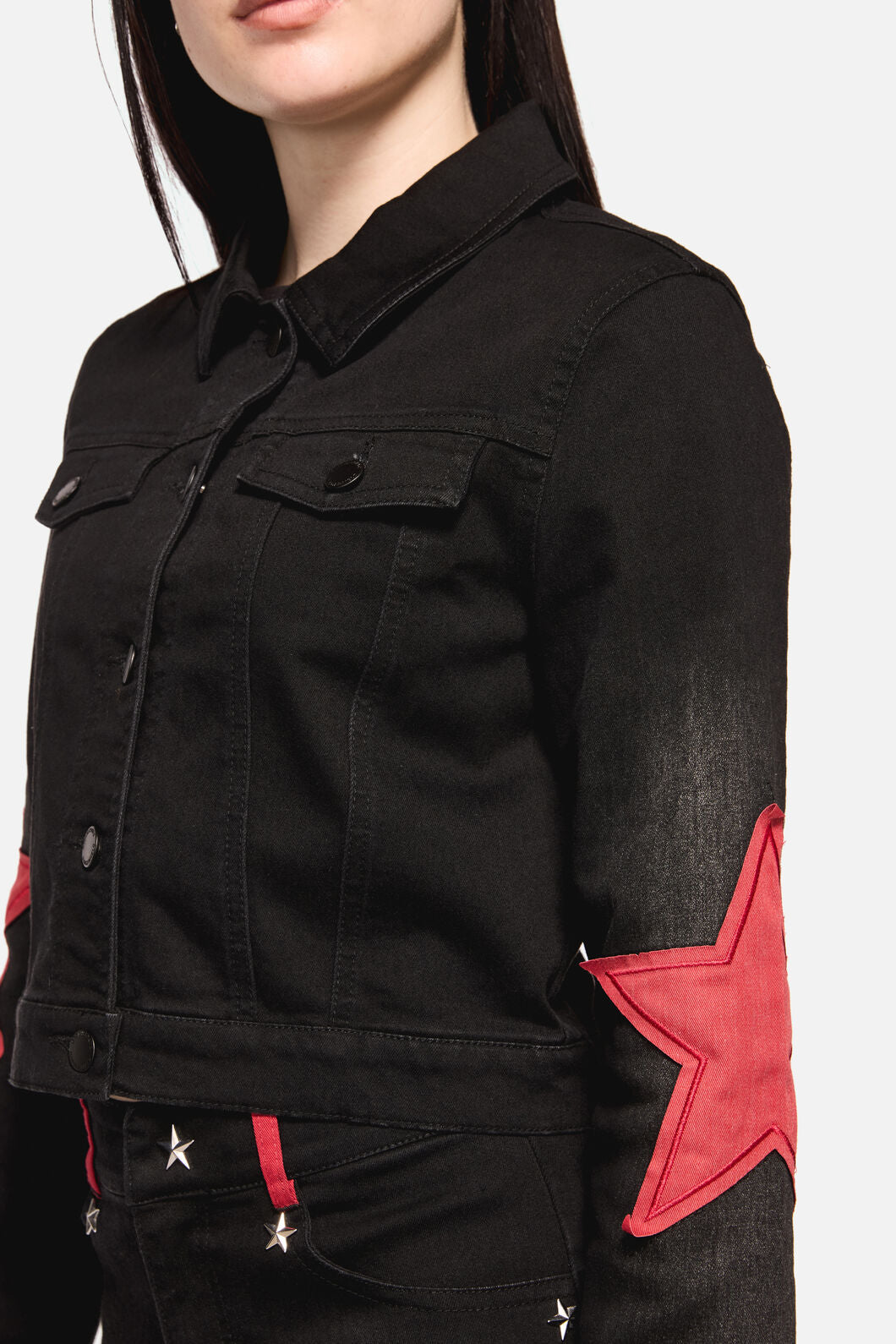 Dangerfield - Catwalk Assassin Denim Jacket - black-red