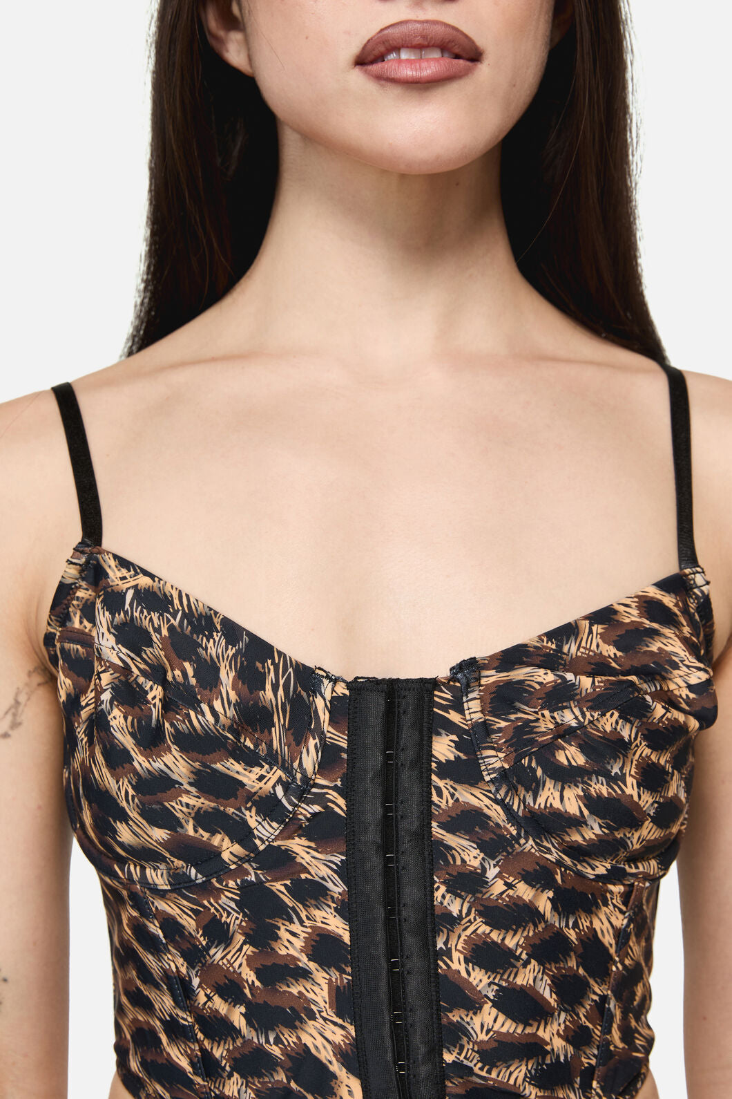 Dangerfield - Leopard Print Grunge Top - brown