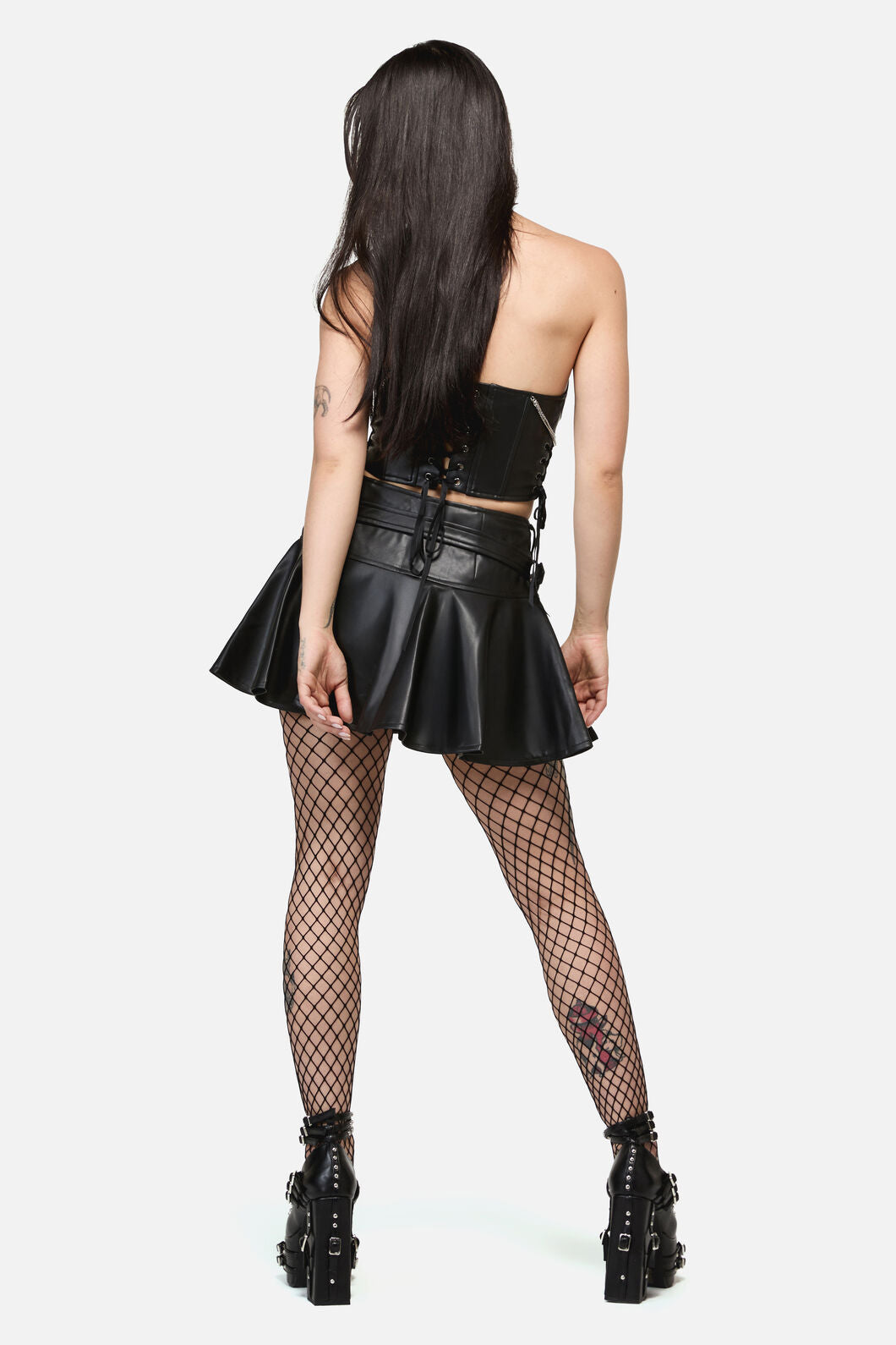 Dangerfield - Roxi Star Buckle Grunge Skort - black