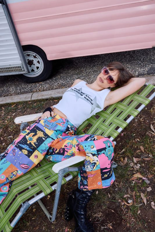 Dangerfield - Galactic Print Tank Top - cream