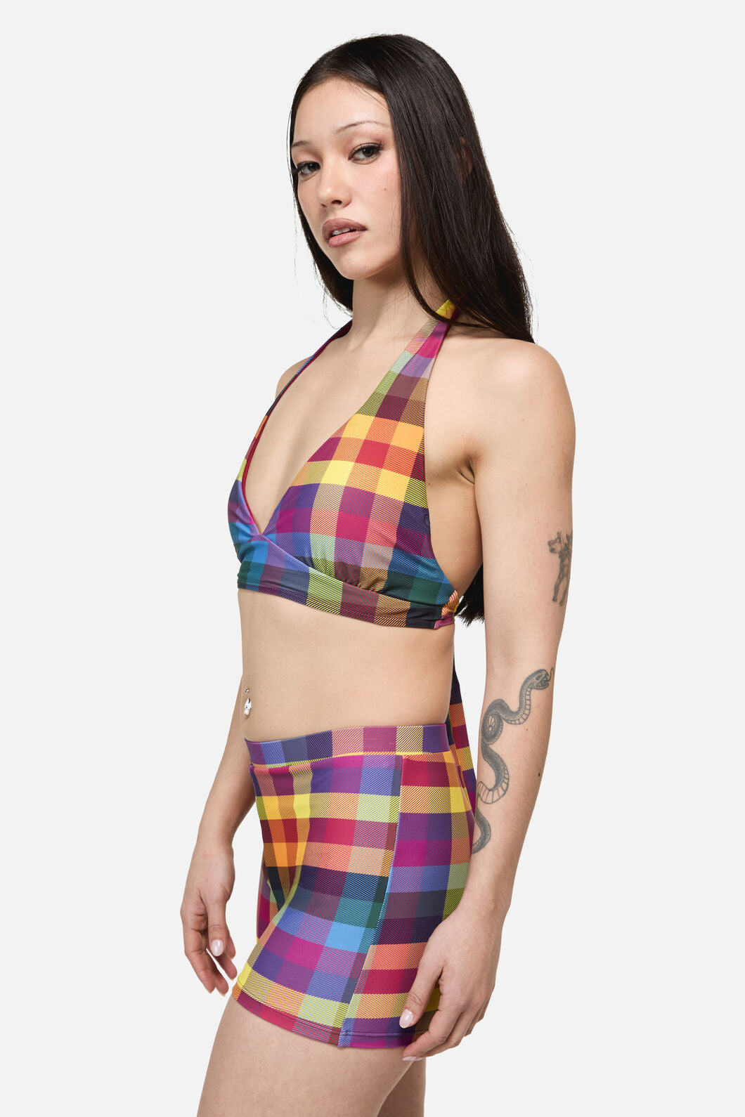 Dangerfield - Cosy Check Bikini Top - multi