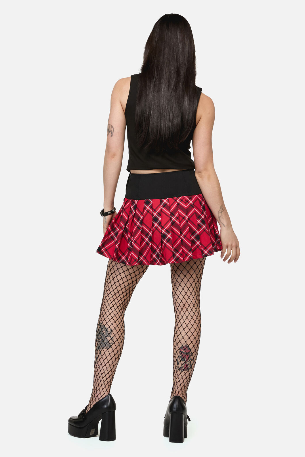Dangerfield - Piracy Punk Tartan Mini Skort - red