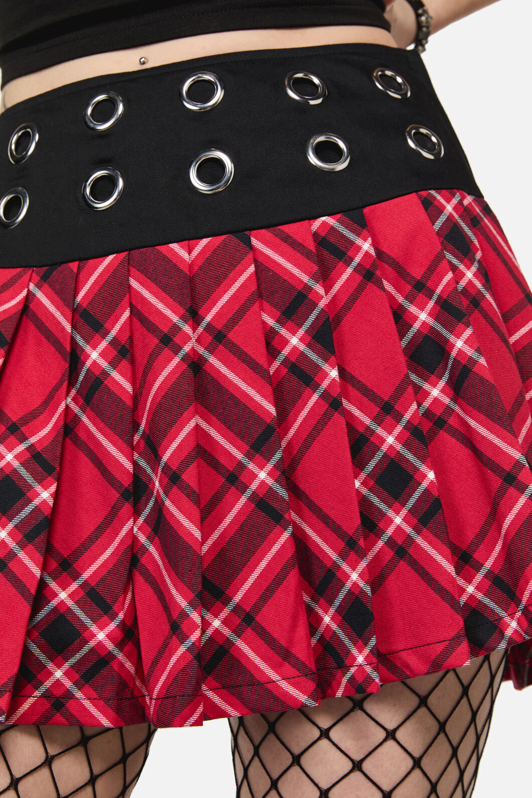 Dangerfield - Piracy Punk Tartan Mini Skort - red