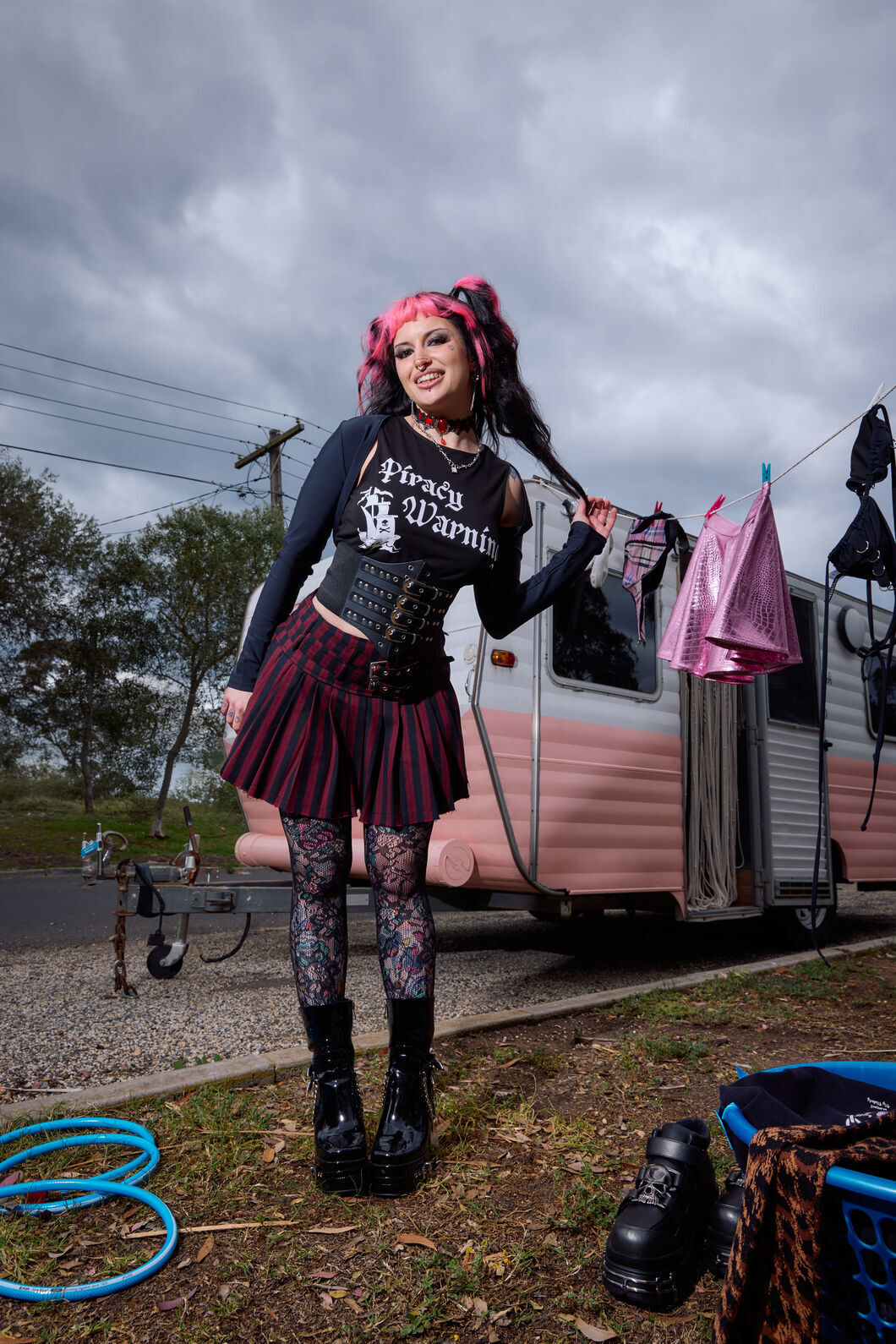 Dangerfield - Piracy Print Punk Tank Top - black