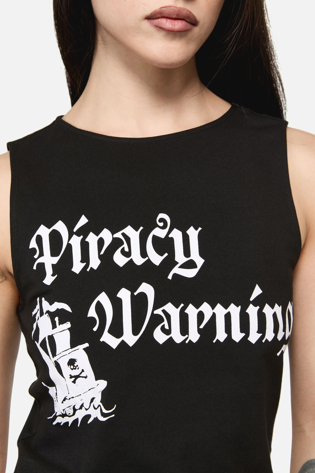 Dangerfield - Piracy Print Punk Tank Top - black